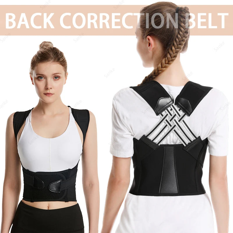 New Adult Posture Corrector Belt Breathable Back Correction Strap Women Men Back Support Sitting Position Correction Tool