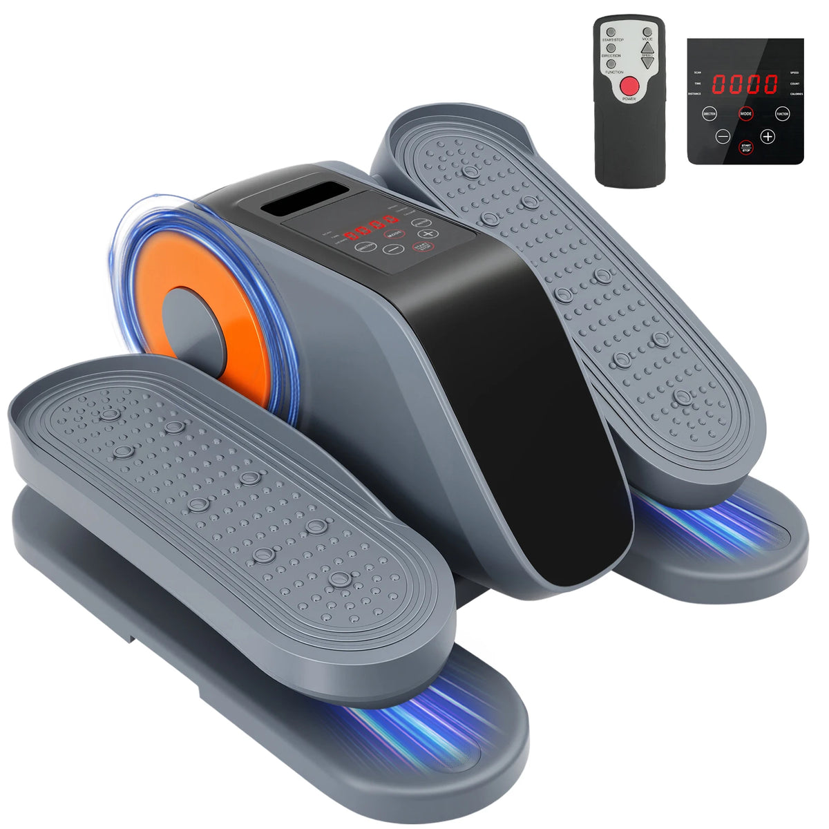 Under-Desk Elliptical Machine Portable Mini Elliptical 12 Manual Modes 3+12-Level 3 Auto Modes Elliptical Leg Exerciser for Seniors and Office Workers – for Rehabilitation & Fitness