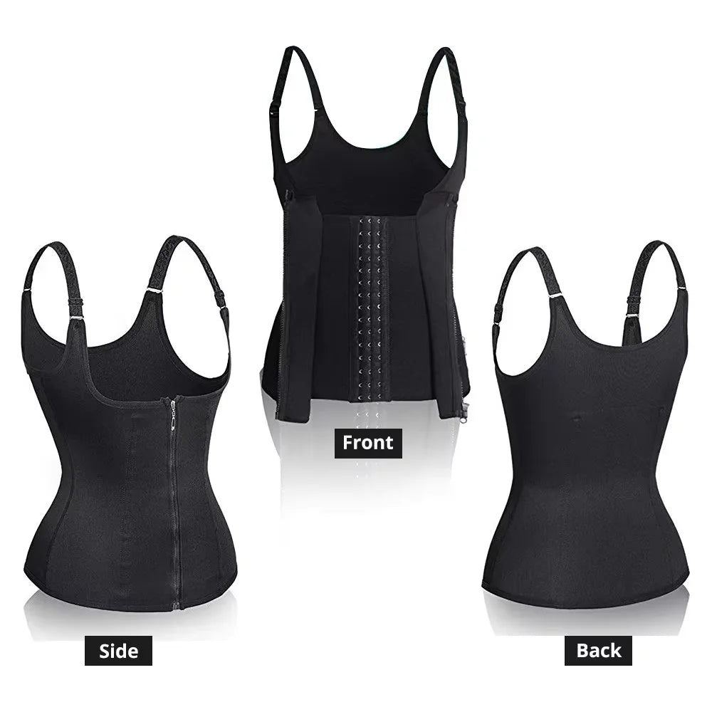 Sweat Waist Trainer Vest Slimming Corset for Weight Loss Body Shaper Sauna Suits Compression Shapewear Belly Girdles Tank Tops
