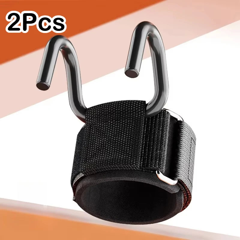 Weight Lifting Hook Grips With Wrist Wraps Hand-Bar Wrist Strap Gym Fitness Hook Weight Strap Pull-Ups Power Lifting Gloves