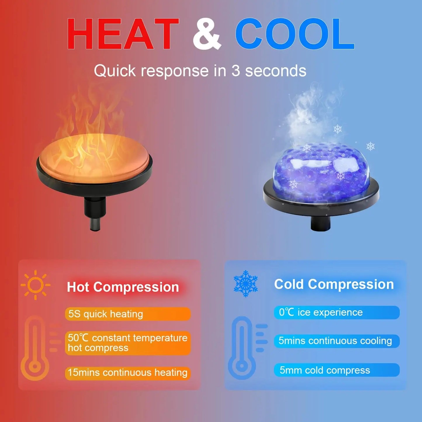 Deep Tissue Massage Gun with Heat Cold 6 Speeds Handheld Percussion Massager Fascia Gun For Body Back Neck Leg Massage Tools