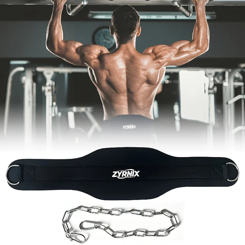 Weight-Bearing Pull-Up Belt, Weight-Bearing Waist Belt with Chain, Weightlifting Belt, 1 Weight-Bearing Belt + 1 Iron Chain/81Cm + 2 Carabiners, Weightlifting Chain Belt, Suitable for Pull-Ups on Parallel Bars and Pull-Ups, S