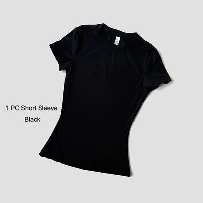 Yoga Set Women Sportswear Workout Clothes Athletic Wear Gym Legging Fitness Crop Top Short Sleeves Sports Suit