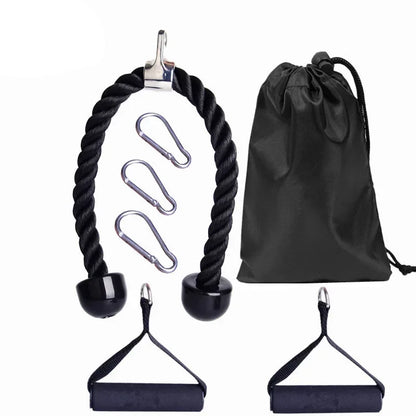 Gym Accessories Fitness Tricep Rope Cable Pull Down Rope Weights Handles For Workout Muscle Training Exercise