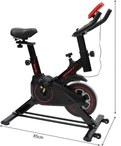 Home Spinning Bike Gym Fitness Equipment Indoor Cycling Exercise Cardio Machine with LCD Display & Adjustable Resistance