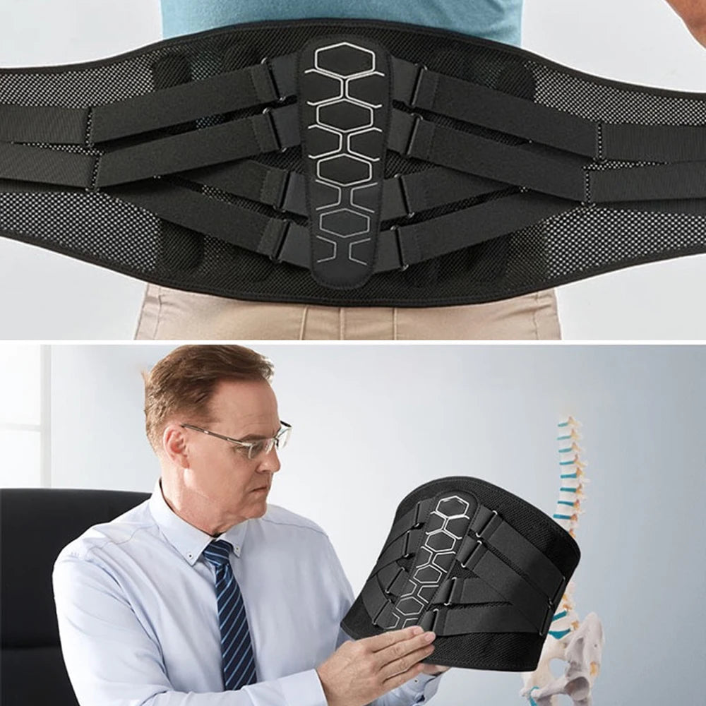 RGGMQQ Back Brace for Lower Back Pain,Ergonomic Support Brace with Comfortable 3D Pad,Lumbar Support Belt for Women Men Sciatica