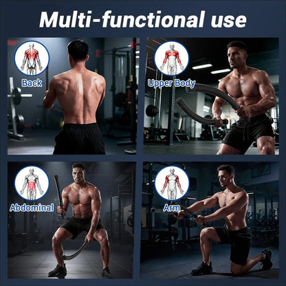UMAY Ropeless Battle Rope, Low‑Noise Resistance Exercise Rope, Portable Cordless Training Rope for Full‑Body Workout Home Gym Fitness Equipment