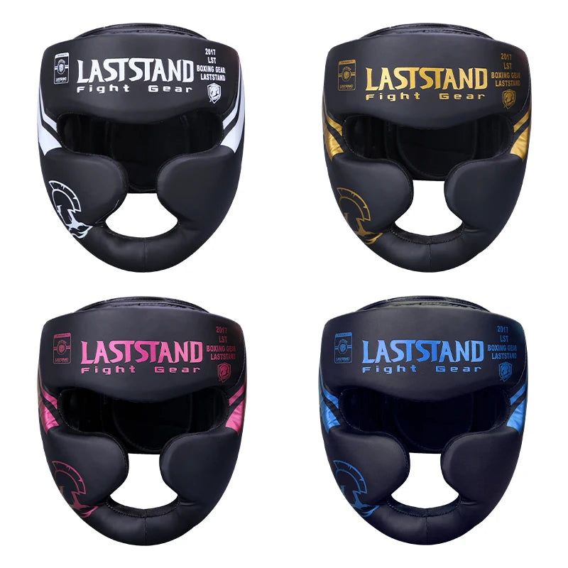 Boxing Headgear for Men Women Muay Thai MMA Kickboxing Safety Head Guard Sparring Closed Type Head Gear with Full Face Coverage