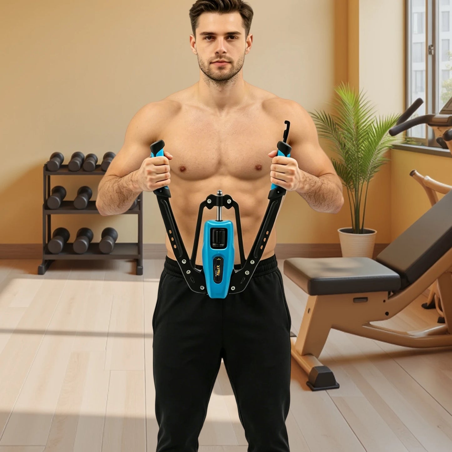 Adjustable Hydraulic Arm Trainer 22-440lbs, Smooth Resistance Arm Exerciser, Joint Protection for Rehab Fitness