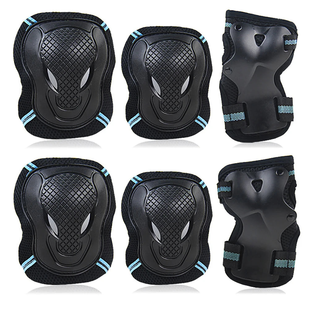 6PCS Knee & Elbow Pads Set with Wrist Guards - Multi-Sport Protective Gear for Kids/Adults - Cycling, Skating, Riding Safety