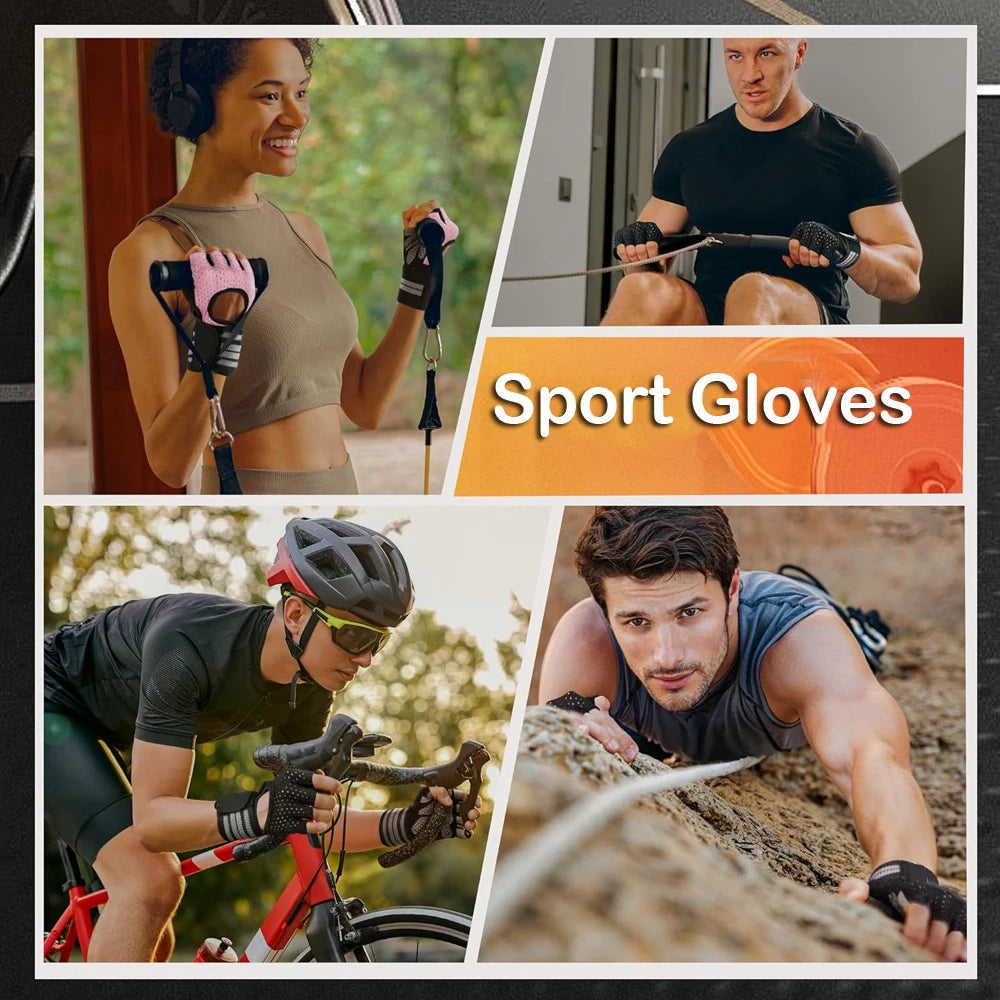 Fitness Gloves with Wrist Support, Non-Slip Weightlifting Gloves, Ideal for Crossfit, Essential Gym Gear for Men and Women