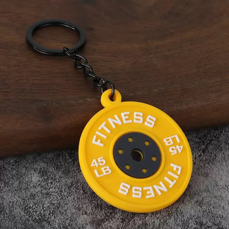 Stylish 4 Styles Mini Fitness Equipment Keychain Unisex Multiple Options Available Bag Key Hanging Trinket Perfect Gift Keyring
