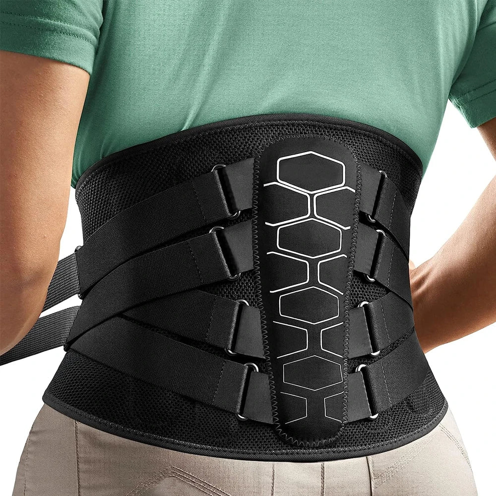 RGGMQQ Back Brace for Lower Back Pain,Ergonomic Support Brace with Comfortable 3D Pad,Lumbar Support Belt for Women Men Sciatica