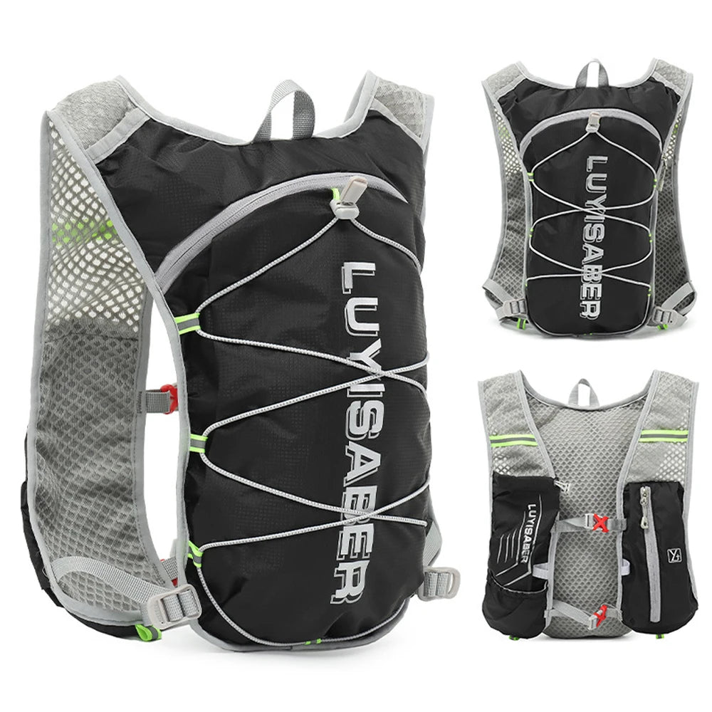 Lightweight Cycling Hydration Backpack Reflective Running Vest Water Resistant Trail Pack for Hiking Marathon Men Women