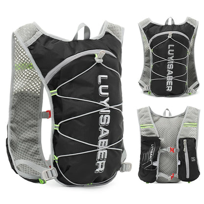 Lightweight Cycling Hydration Backpack Reflective Running Vest Water Resistant Trail Pack for Hiking Marathon Men Women
