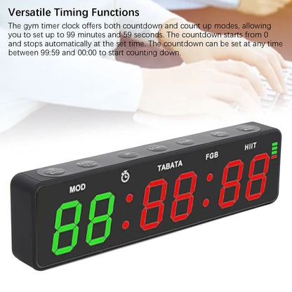 Fitness Digital Timer Gym Timer Clock HIIT Mode Portable Countdown and Count Up Rechargeable Stopwatch Magnetic for Boxing