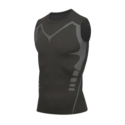 Men's Compression T-Shirt Summer Sportswear Running T shirt Elastic Quick Dry Sport Tops Tee Athletic Gym Workout T Shirts Men
