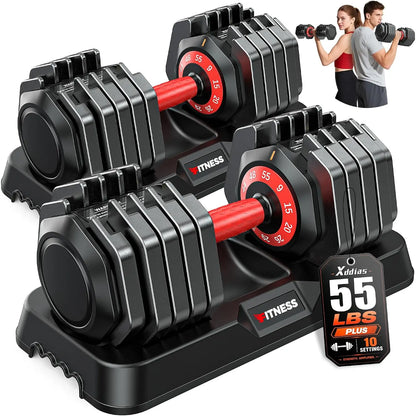 Adjustable Dumbbell Set for Home Gym Strength Training, Custom