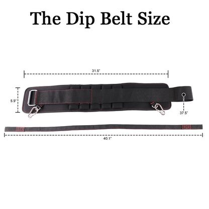 Fitness Adjustable EVA Pull-Up Dip Belt Barbell Dumbbell Weighlifting Belts Gym Squat Powerlifting Belt Back Brace