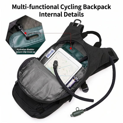 Tactical Hydration Backpack with 3L Water Bladder, Large Capacity Outdoor Hiking Pack for Camping, Cycling and Running
