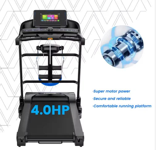 Foldable Steel Indoor Gym Equipment Home Use Eco-friendly Exercise Aerobic Walking Machine Gym Equipment Electric Treadmill