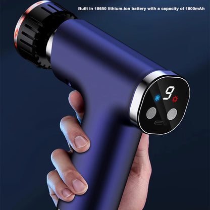 New Electric Massage Gun With Heat Cold 9 Gears Multifunctional Fascia Gun Home Portable Gym Use Small Quiet Handheld Massager