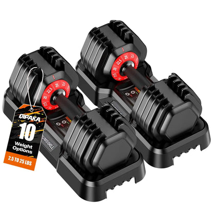 Adjustable Dumbbells Set for Home Gym, Custom