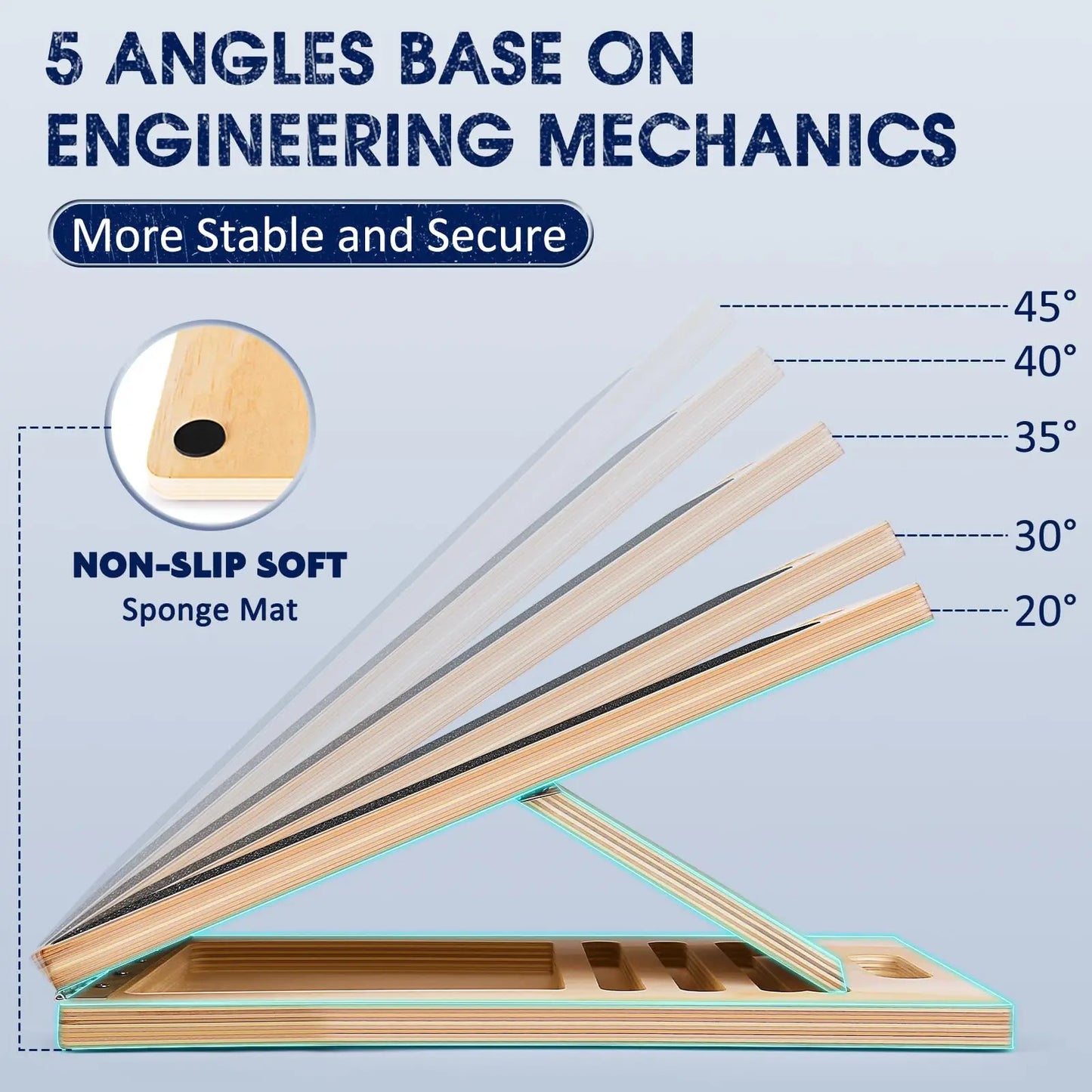 2 in 1 Wooden Balance Board & Calf Stretcher Slant Board, Adjustable Incline Ankle Stretch Board, Anti-Slip Wobble Board , Foot Heel Stretch, Leg Strength Training