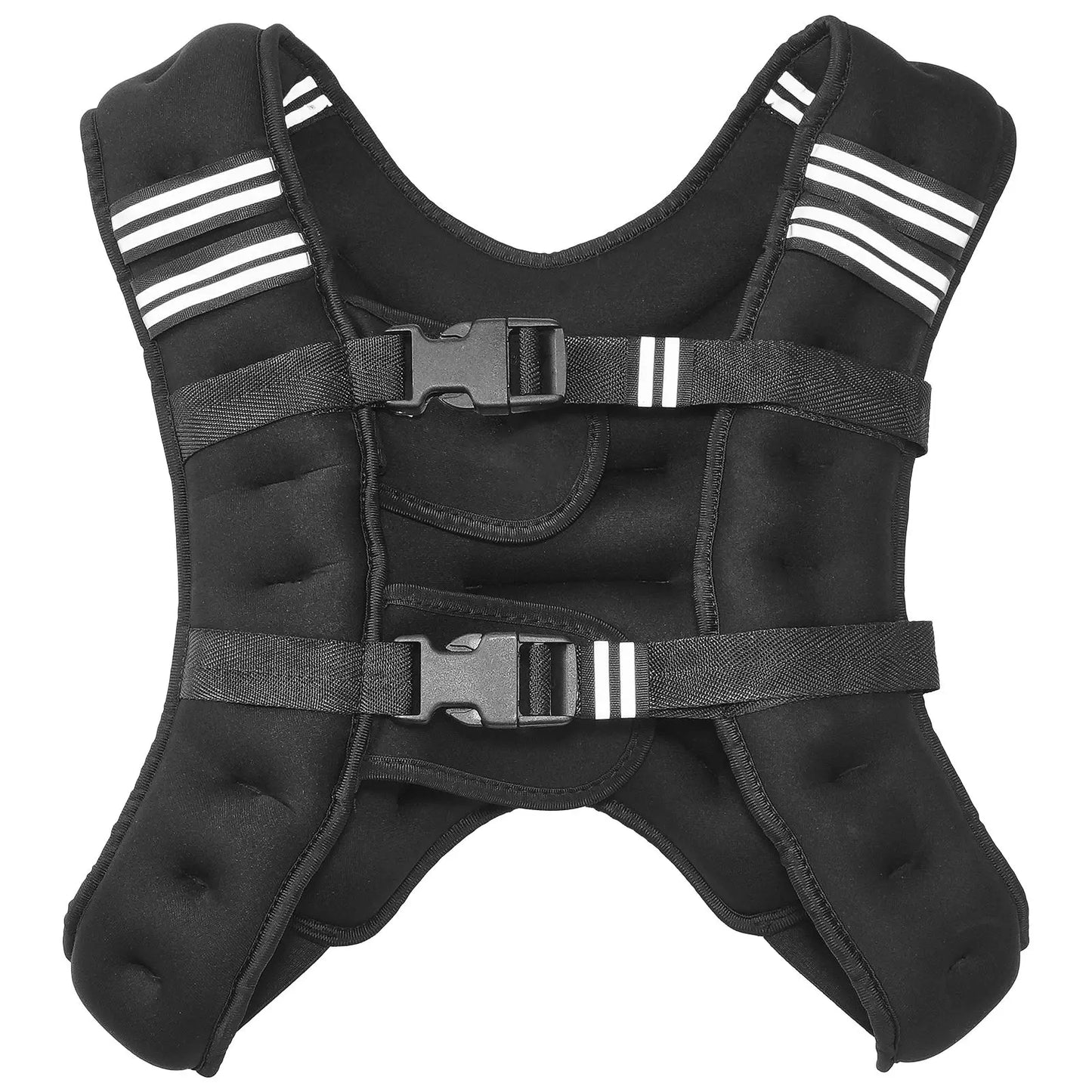 Weighted Vest, 12 lbs Weight Vest with Reflective Stripe, Adjustable Buckle Body Weight Vest for Men Women, Workout Equipment for Strength Training, Running, Jogging, Fitness, and Weight Loss, Black