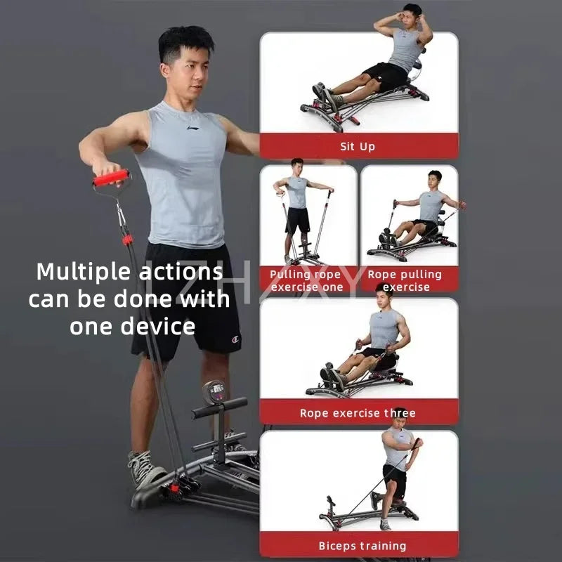 Multi-functional rowing machine sit-up abdominal wheel full-body weight loss and fitness equipment rowing fitness equipment