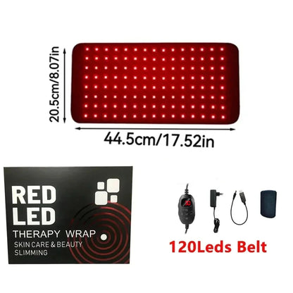 Red Light Therapy for Body,660&850nm Infrared Light Therapy Pad with Timer,Wearable for Back Knee Hip Shoulder Muscle Relaxation