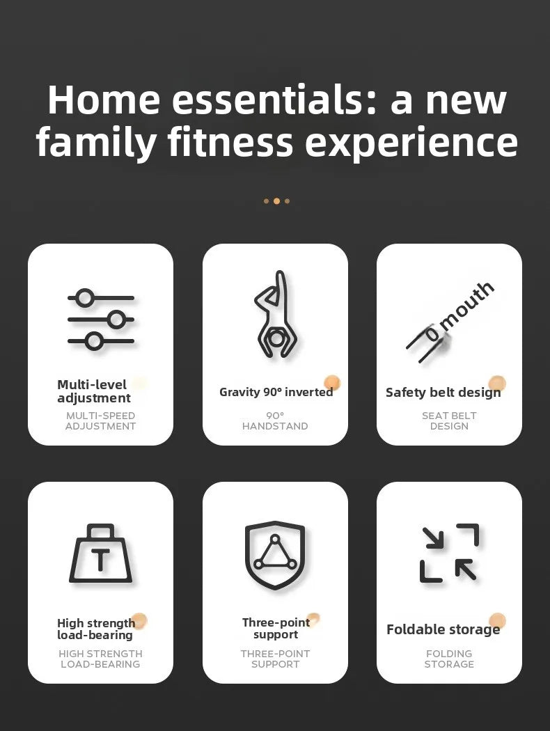 Home Inversion Table: Safe Stretching & Inversion, Body Hanging Device, Indoor Fitness Stretcher & Exerciser