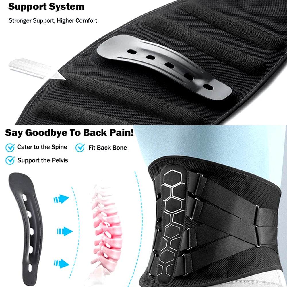 RGGMQQ Back Brace for Lower Back Pain,Ergonomic Support Brace with Comfortable 3D Pad,Lumbar Support Belt for Women Men Sciatica