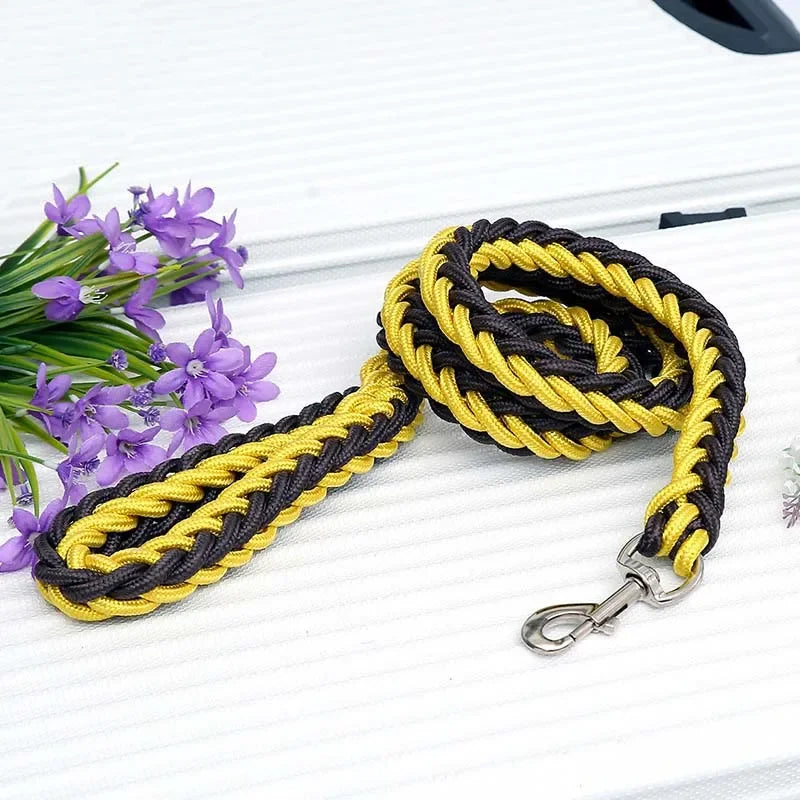 4.5ft Heavy Duty Large Dog Leash Durable Nylon Braided Lead for Small Medium Big Dogs Walking Hunting Camping Pet Accessories