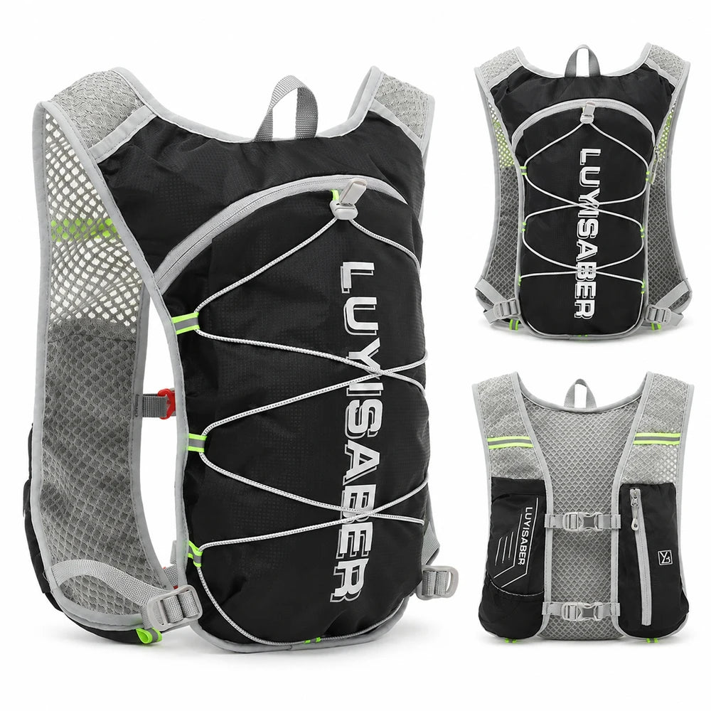Lightweight Cycling Hydration Backpack Reflective Running Vest Water Resistant Trail Pack for Hiking Marathon Men Women