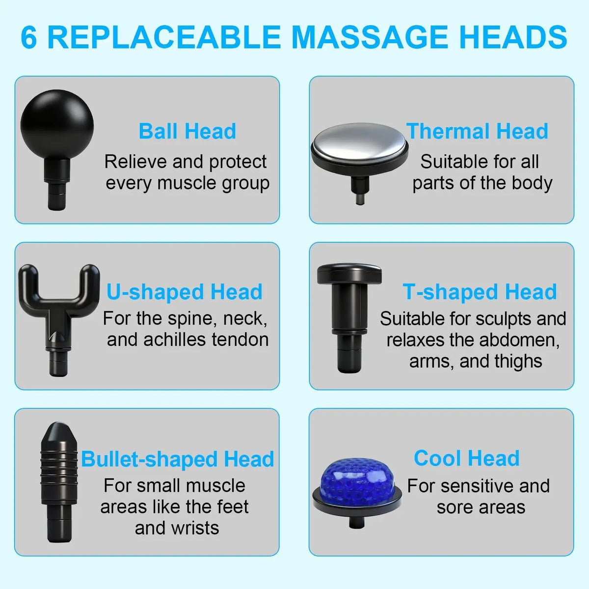 Deep Tissue Massage Gun with Heat Cold 6 Speeds Handheld Percussion Massager Fascia Gun For Body Back Neck Leg Massage Tools