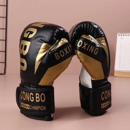 6oz Kids Professional Boxing Gloves Breathable PU Leather Muay Thai Karate Training Sparring Punching Gloves