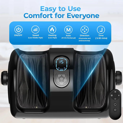 Shiatsu Foot Massager Calf Massage Machine Airbag Heated Vibration 3 Levels Detachable Kneading Massager Tired Relief Home Spa