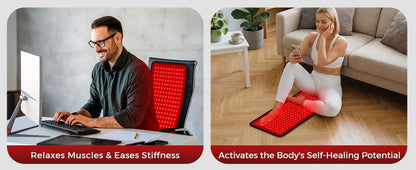 Updated Red Light Therapy Pad 242 LEDs 660&850 nm Infrared Light For Waist Back Shoulder Muscle Pain Relief Relax Body Device