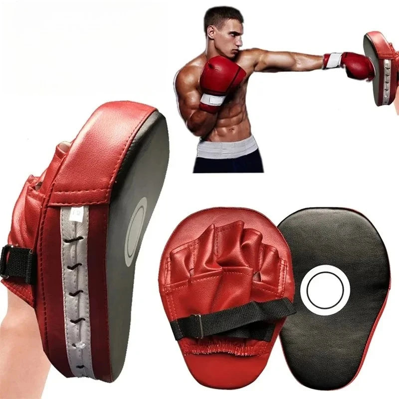 2Pcs 3-in-1 Boxing Gloves and Punching Mitts Set, Sports Boxing Gloves Boxing Pads with Hand Wraps, Kids Boxing Equipment Set