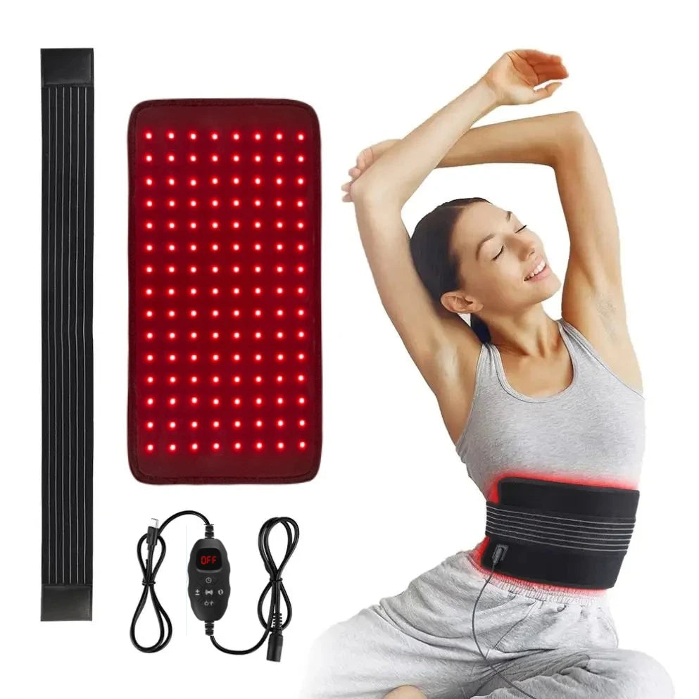 Red Light Therapy for Body,660&850nm Infrared Light Therapy Pad with Timer,Wearable for Back Knee Hip Shoulder Muscle Relaxation
