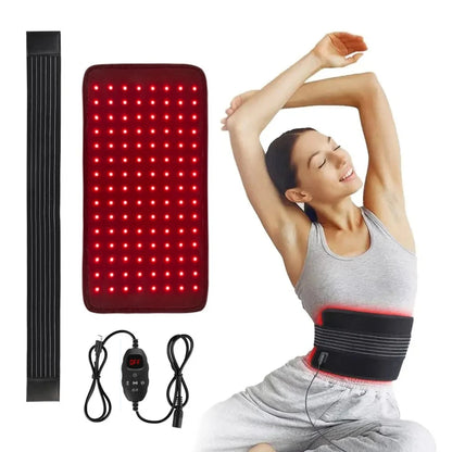 Red Light Therapy for Body,660&850nm Infrared Light Therapy Pad with Timer,Wearable for Back Knee Hip Shoulder Muscle Relaxation