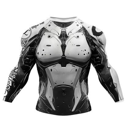 Bjj Rash Guards Mens Jiu Jitsu MMA T-shirt Rashguard No Gi Long Sleeve Men Boxing Running Training T-shirts Strech Sport Tees