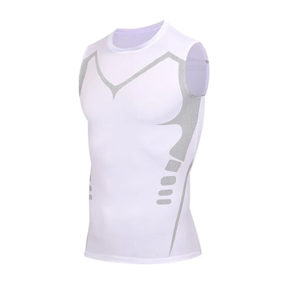 Men's Compression T-Shirt Summer Sportswear Running T shirt Elastic Quick Dry Sport Tops Tee Athletic Gym Workout T Shirts Men