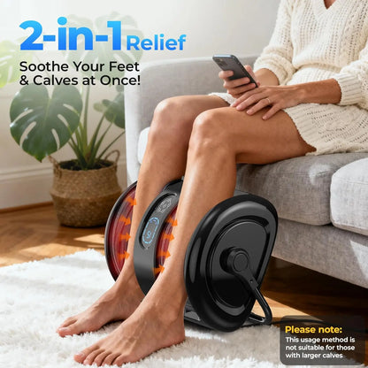 Shiatsu Foot Massager Calf Massage Machine Airbag Heated Vibration 3 Levels Detachable Kneading Massager Tired Relief Home Spa