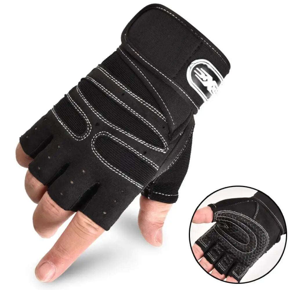Fitness Half Finger Gloves Men And Women Wrist Guard Sports Dumbbell Riding Non Slip Horizontal Bar Exercise Training