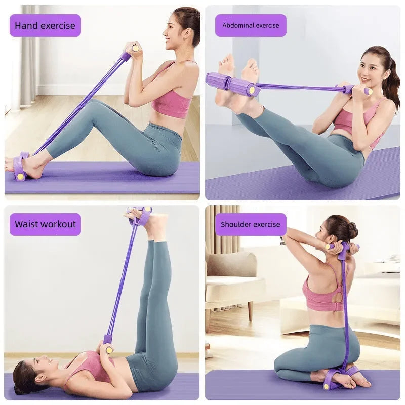 Home Gym Resistance Band Set, Abdominal Exercise Equipment, Rowing Machine Accessories, Enhance Strength and Flexibility!