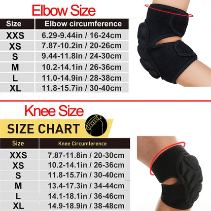 1 Pair Knee Elbow Pads Brace Support for Cycling Snowboard Roller Skating Skateboard Extreme Sports Protective Gear Kneepads