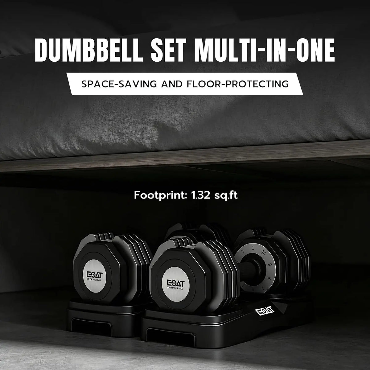 22/33 lbs Pair/Single Adjustable Dumbbells Set,Premium Quick Adjust, 10 in 1 Adjustable Dumbbell Set for Men and, Custom