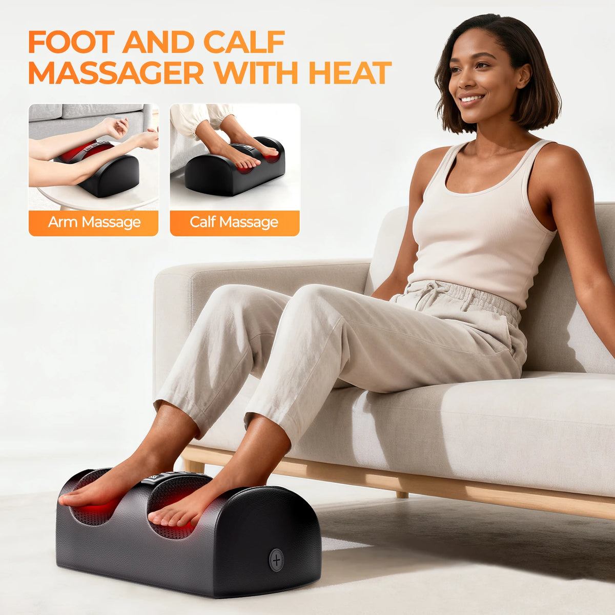 Shiatsu Full Body Massage Mat with Heat, Detachable Massager Pad, 10 Vibrating Motors, 9 Intensity Levels, Relax at Home Office